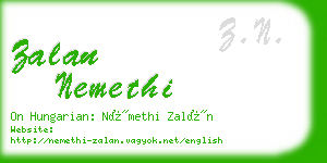 zalan nemethi business card